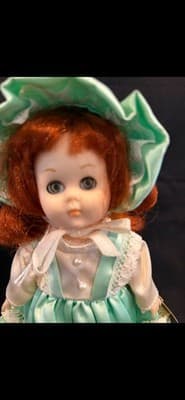 1986 Vogue Ginny 8" Doll "Daddy's Darling" With Stand, No Box Redhead - Thumbnail 2