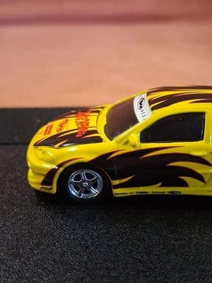 RARE Hot Wheels 100% Collectibles Ford Focus Tuner Race Car Yellow / Black - Thumbnail 3
