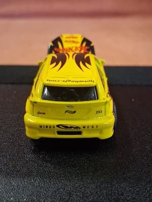 RARE Hot Wheels 100% Collectibles Ford Focus Tuner Race Car Yellow / Black - Thumbnail 8