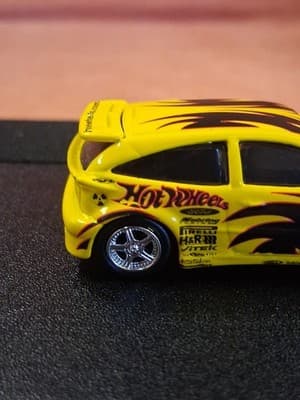 RARE Hot Wheels 100% Collectibles Ford Focus Tuner Race Car Yellow / Black - Thumbnail 7