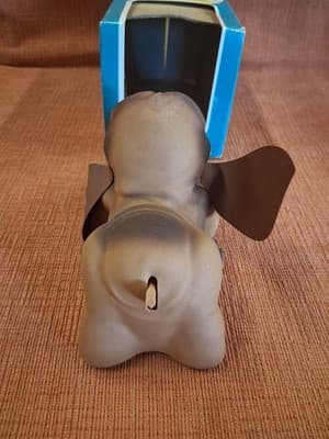 Vintage 1983 Mighty Hungry Hound Dog Coin Bank battery Op. Missing Battery Case - Thumbnail 7