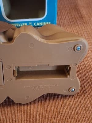 Vintage 1983 Mighty Hungry Hound Dog Coin Bank battery Op. Missing Battery Case - Thumbnail 10