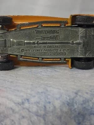 Matchbox Lesney Superfast 60 Orange Lotus Super Seven Vintage Die-Cast Car - Thumbnail 6