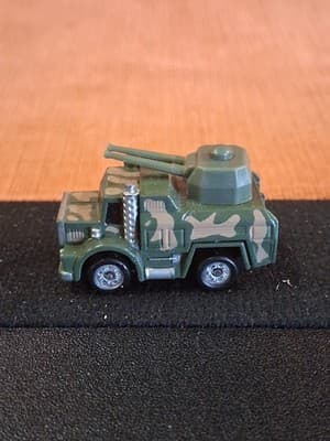Majorette Micro 1989 Sonic Flashers Military Gun Truck Series #1317 Camo Silver - Thumbnail 5