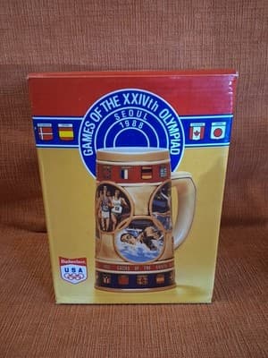 1988 Seoul Olympics Anheuser-Busch Budweiser Beer Stein Mug New In The Box - Thumbnail 2