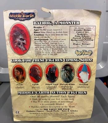 1998 Toy Vault FOREST BALROG Action Figure original box JR Tolkien Middle Earth - Thumbnail 2