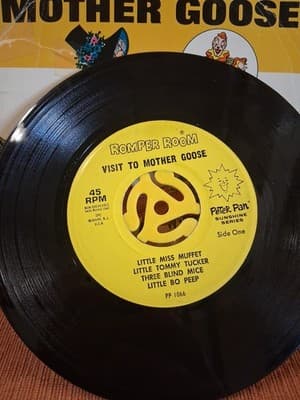 Vintage Romper Room 45 RPM Romper Room Visit with Mother Goose Peter Pan Players - Thumbnail 5