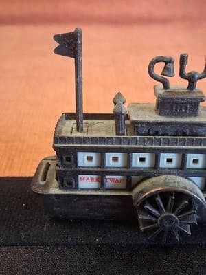 Mark Twain Steamboat Diecast Metal Pencil Sharpener - Thumbnail 2