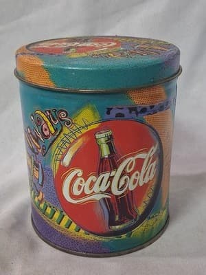 T1 Vintage Always Coca Cola Rainbow Metal Round 5" Tin 1997 - Thumbnail 3