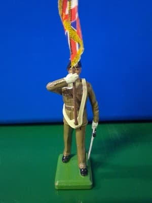 British Guard with National Colours - Britains - 54mm - Metal 1986 - Thumbnail 2