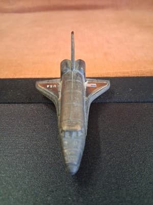 Space Shuttle Die Cast Metal Collectible Pencil Sharpener 1981 Columbia Black - Thumbnail 4