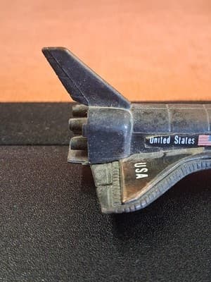 Space Shuttle Die Cast Metal Collectible Pencil Sharpener 1981 Columbia Black - Thumbnail 6