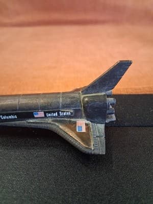 Space Shuttle Die Cast Metal Collectible Pencil Sharpener 1981 Columbia Black - Thumbnail 2
