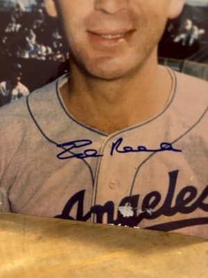 ED ROEBUCK SIGNED 8X10 PHOTO - LOS ANGELES DODGERS - Thumbnail 2