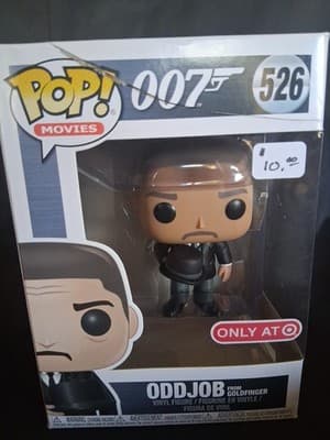 Funko Pop ODDJOB GOLDFINGER THROWING HAT Target Exclusive James Bond 007 526 NEW - Thumbnail 3