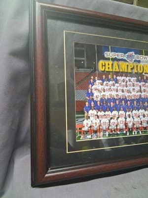 2007 CHAMPIONS NEW YORK GIANTS FRAMED 8X10 PHOTO-MAN CAVE ART WALL Framed - Thumbnail 3
