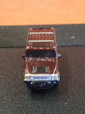 Playmates Speedeez H2 Hummer Maroon Red Micro Vehicle - Thumbnail 2
