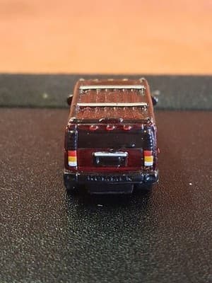 Playmates Speedeez H2 Hummer Maroon Red Micro Vehicle - Thumbnail 4