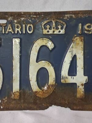 Ontario Canada License Plate 1953 Original Vintage 🇨🇦 - Thumbnail 3