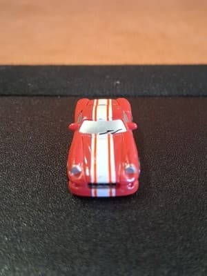 Hot Wheels Micro Grand Tourer Sports Car Red/White - Less than 1.5" Long! - Thumbnail 2