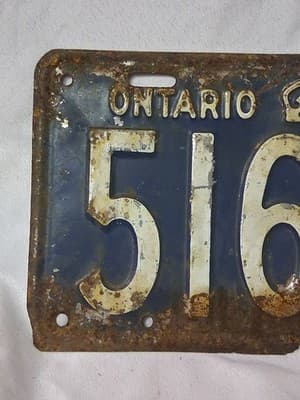 Ontario Canada License Plate 1953 Original Vintage 🇨🇦 - Thumbnail 4