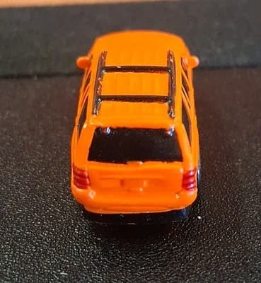2003 Playmates Speedeez Jeep Grand Cherokee Micro Diecast SUV Orange - Thumbnail 5