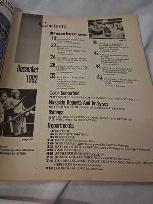 The Ring Magazine December 1992 George Foreman vs. Tommy Morrison Cover - Thumbnail 6