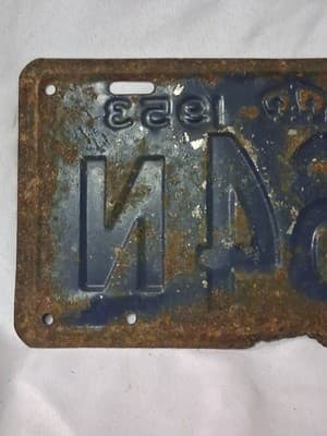 Ontario Canada License Plate 1953 Original Vintage 🇨🇦 - Thumbnail 5