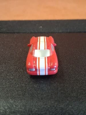 Hot Wheels Micro Grand Tourer Sports Car Red/White - Less than 1.5" Long! - Thumbnail 4