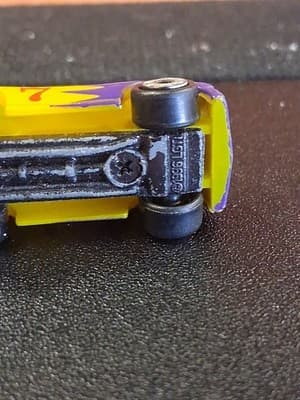 1996 Micro Machines Race Truck #7 Yellow with Purple Flames - VIntage - Thumbnail 6
