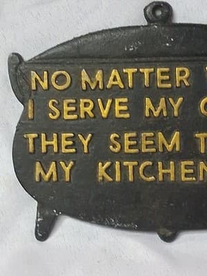 Vtg Kitchen Cooking Metal Trivet Wall Hanging Picture Plaque Art 🍳 - Thumbnail 2