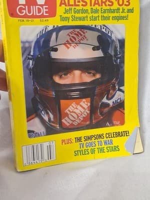 Tony Stewart Cover TV Guide Magazine Feb 15-21 2003 Hologram NASCAR All Stars - Thumbnail 2