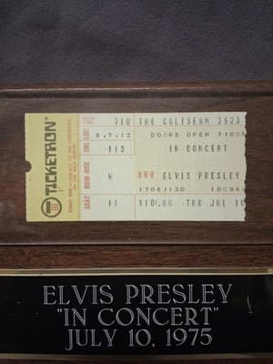 Elvis Concert Ticket Stub July 10th 1975 Richfield Coliseum Ohio . Vintage Rare - Thumbnail 2