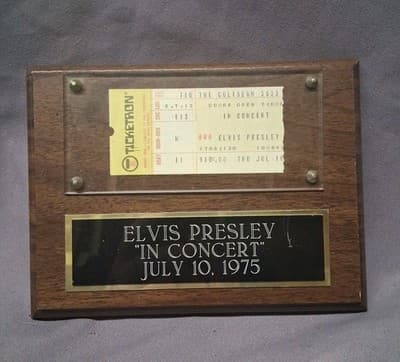Elvis Concert Ticket Stub July 10th 1975 Richfield Coliseum Ohio . Vintage Rare