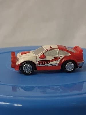 Vintage Micro Machines AP Rally Car Red & White 2002 Hasbro HMM - Thumbnail 3