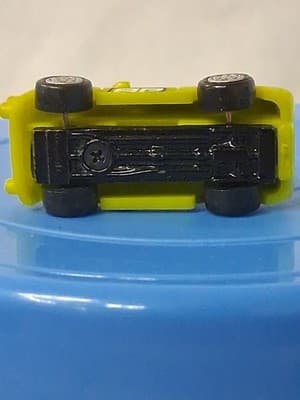 Small Hasbro Micro Machine Rally Car in Yellow & Black marked AP-100 - Thumbnail 6