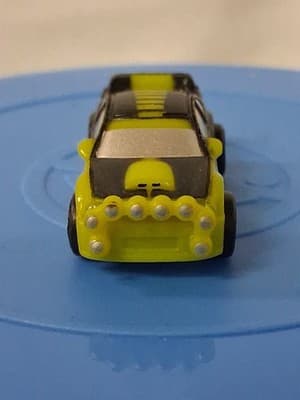 Small Hasbro Micro Machine Rally Car in Yellow & Black marked AP-100 - Thumbnail 2