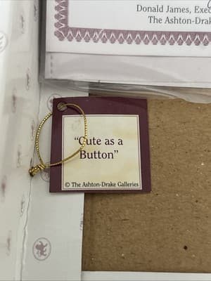 Ashton Drake Miniature Doll 4.5 in. "Cute as a Button" Original Box & COA - Thumbnail 3