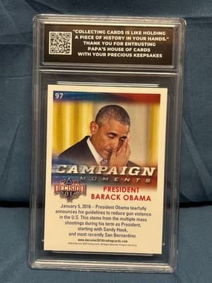 2016 Topps Decision President Barack Obama 97 Safeguard Case - Thumbnail 2
