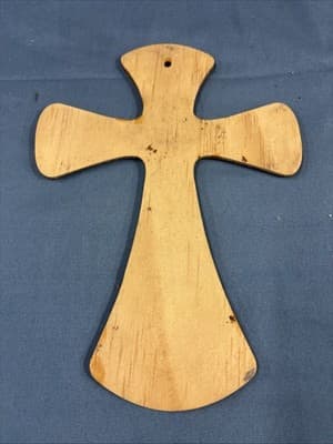 High Voltage Wood Art, Electrocuted Burned Wall Hangers Cross Shape - Thumbnail 2