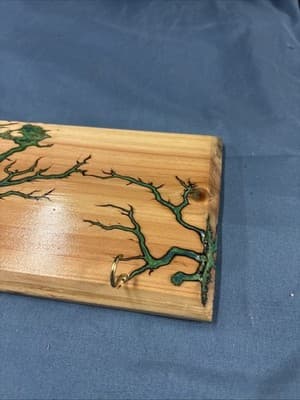 High Voltage Wood Art, Electrocuted Burned Wall Hangers Coat Or Key Holder - Thumbnail 3