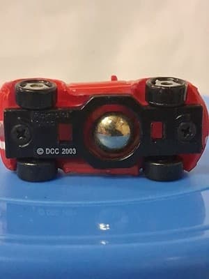 Playmates Speedeez Micro Machines Red Sports Car Ferrari Roller Ball #4 - Thumbnail 5