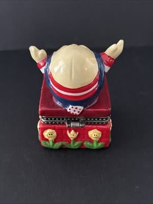 Porcelain Hinged Trinket Box Humpty Dumpty - Thumbnail 5