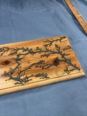 High Voltage Wood Art, Electrocuted Burned Wall Hangers Coat Or Key Holder - Thumbnail 3