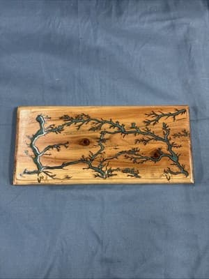 High Voltage Wood Art, Electrocuted Burned Wall Hangers Coat Or Key Holder