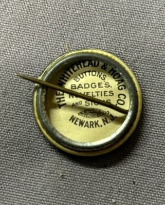 Vtg James Buchanan POLITICAL CAMPAIGN PIN BUTTON 1.25 Whitehead & Hoag 1900s - Thumbnail 2