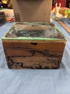High Voltage Wood Art, Electrocuted Burned collectible, trinket box - Thumbnail 2