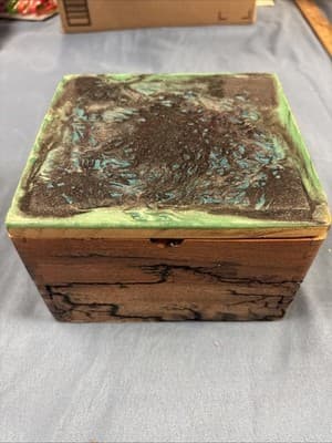 High Voltage Wood Art, Electrocuted Burned collectible, trinket box