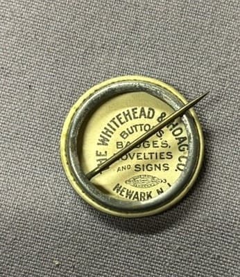 VINTAGE John Q Adams POLITICAL CAMPAIGN PIN BUTTON 1.25 Whitehead & Hoag 1900s - Thumbnail 2