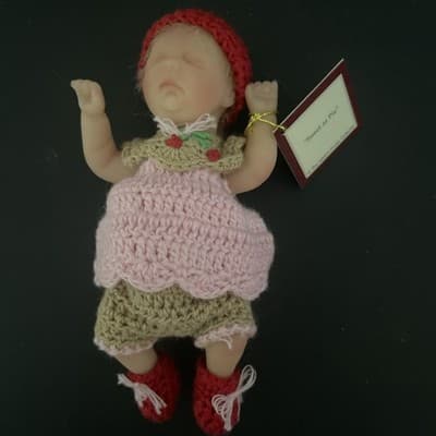 New THE ASHTON-DRAKE GALLERIES sweet as pie 5" BABY DOLL COA real reborn - Thumbnail 2